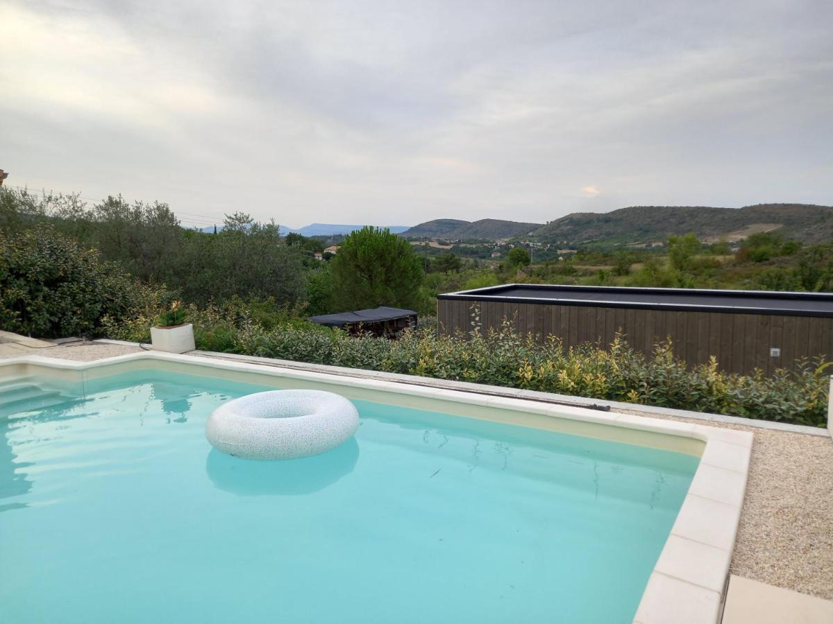 "Plus Belle L'Ardeche" Studio De Jardin Et Piscine Vinezac Bagian luar foto