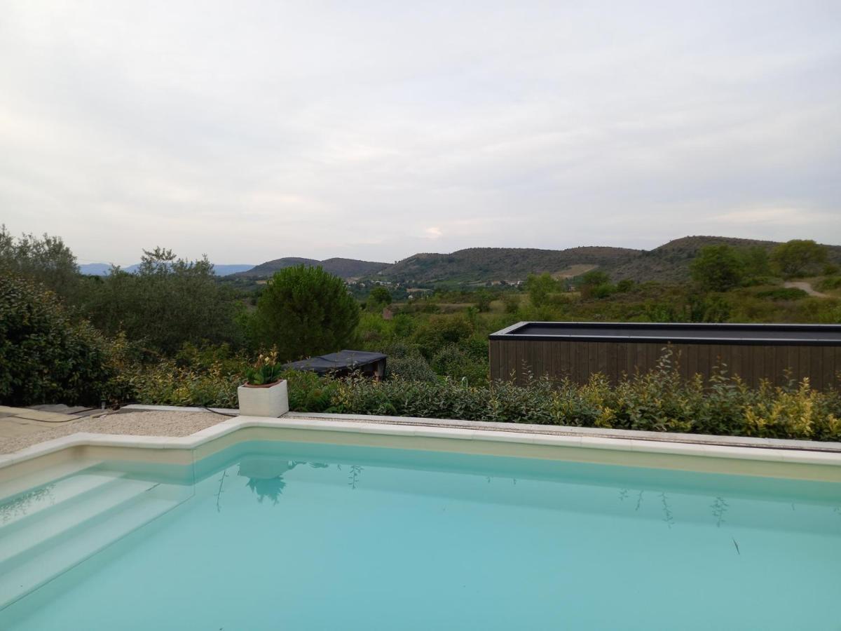 "Plus Belle L'Ardeche" Studio De Jardin Et Piscine Vinezac Bagian luar foto